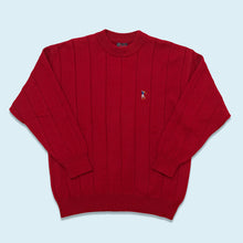 Lade das Bild in den Galerie-Viewer, Paco Calvari Strickpullover &quot;Golf&quot; 90er, rot, L/XL
