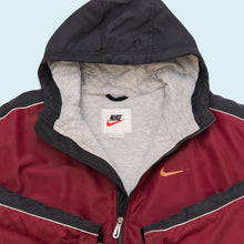 Lade das Bild in den Galerie-Viewer, Nike Winterjacke &quot;swoosh&quot; 90er, rot/schwarz, XL
