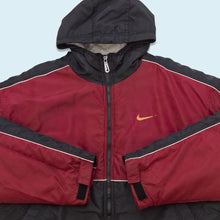 Lade das Bild in den Galerie-Viewer, Nike Winterjacke &quot;swoosh&quot; 90er, rot/schwarz, XL
