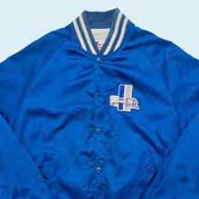 Lade das Bild in den Galerie-Viewer, Active Generation Satin Bomberjacke &quot;Lions&quot; 90er Made in the USA, blau, L
