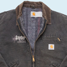 Lade das Bild in den Galerie-Viewer, Carhartt Jacke &quot;Detroit blanket lined&quot; 90er, schwarz faded, L/XL
