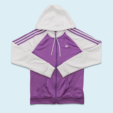 Lade das Bild in den Galerie-Viewer, Adidas Zip Hoodie 2011, weiß/lila, S
