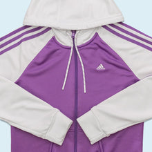 Lade das Bild in den Galerie-Viewer, Adidas Zip Hoodie 2011, weiß/lila, S
