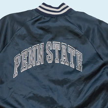 Lade das Bild in den Galerie-Viewer, Chalk Line Satin Jacke &quot;Penn State University&quot; 90er Made in the USA, blau, M breit
