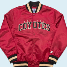 Lade das Bild in den Galerie-Viewer, Starter Satin Bomberjacke &quot;Arizona Coyotes&quot; 00er, rot, L/XL
