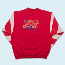 Lade das Bild in den Galerie-Viewer, Adidas Sweatshirt &quot;Olympics St. Moritz&quot; 80er/90er, rot, M breit
