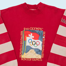 Lade das Bild in den Galerie-Viewer, Adidas Sweatshirt &quot;Olympics St. Moritz&quot; 80er/90er, rot, M breit
