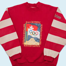 Lade das Bild in den Galerie-Viewer, Adidas Sweatshirt &quot;Olympics St. Moritz&quot; 80er/90er, rot, M breit
