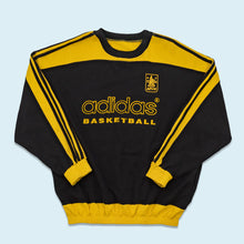 Lade das Bild in den Galerie-Viewer, Adidas Sweatshirt &quot;Aris Thessaloniki Baskteball&quot; 90er, schwarz/gelb, XL
