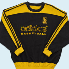 Lade das Bild in den Galerie-Viewer, Adidas Sweatshirt &quot;Aris Thessaloniki Baskteball&quot; 90er, schwarz/gelb, XL
