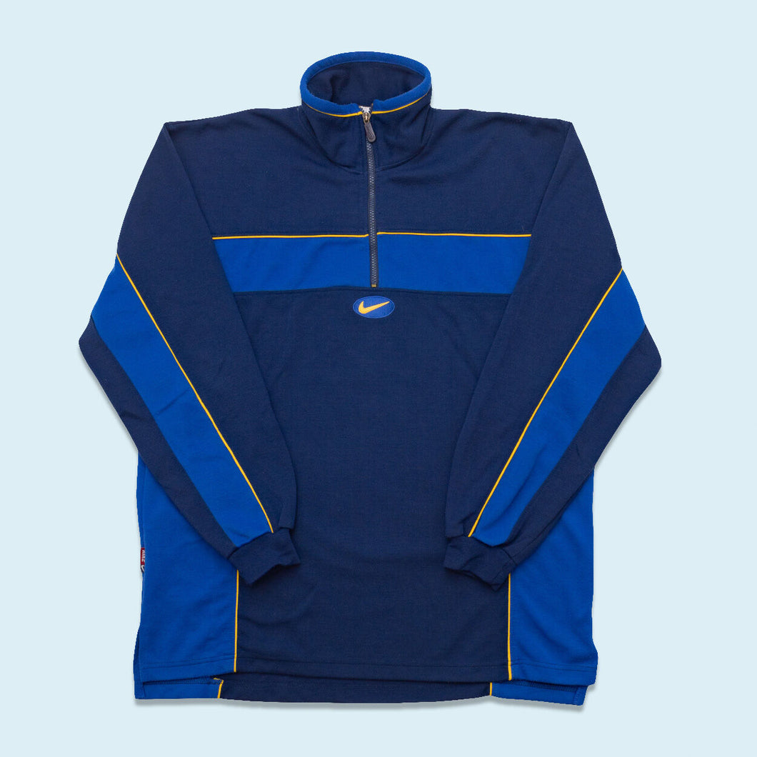 Bootleg Nike Quarter Zip 90er, blau, XL/XXL