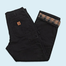 Lade das Bild in den Galerie-Viewer, Carhartt Hose &quot;double layer&quot; canvas thermo, schwarz, 34/30
