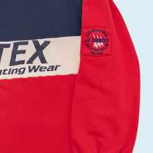 Lade das Bild in den Galerie-Viewer, Jeantex Polo Sweatshirt &quot;International Yachting Wear&quot; 90er, rot/blau, M oversized
