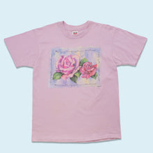 Lade das Bild in den Galerie-Viewer, Anvil T-Shirt &quot;roses&quot; 90er Made in the USA Single Stitch, rosa, L
