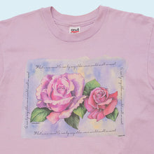 Lade das Bild in den Galerie-Viewer, Anvil T-Shirt &quot;roses&quot; 90er Made in the USA Single Stitch, rosa, L
