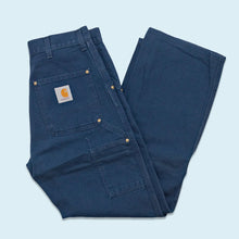 Lade das Bild in den Galerie-Viewer, Carhartt Hose &quot;Carpenter Canvas&quot; 1996 Made in the USA, blau, 28/30
