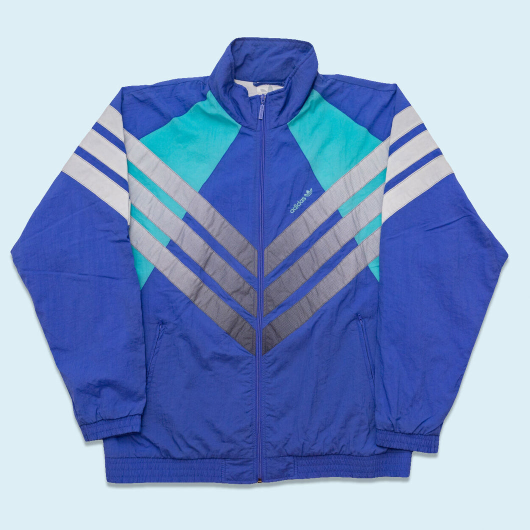 Adidas Trainingsjacke 90er, blau/lila, XL/XXL