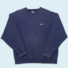 Lade das Bild in den Galerie-Viewer, Nike Sweatshirt &quot;Swoosh&quot; 90er, blau, L/XL
