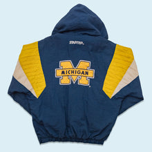 Lade das Bild in den Galerie-Viewer, Starter Schlupfjacke &quot;Michigan Wolverines&quot; 90er, blau, L/XL breit
