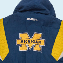 Lade das Bild in den Galerie-Viewer, Starter Schlupfjacke &quot;Michigan Wolverines&quot; 90er, blau, L/XL breit
