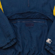 Lade das Bild in den Galerie-Viewer, Starter Schlupfjacke &quot;Michigan Wolverines&quot; 90er, blau, L/XL breit
