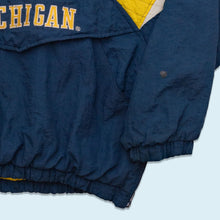 Lade das Bild in den Galerie-Viewer, Starter Schlupfjacke &quot;Michigan Wolverines&quot; 90er, blau, L/XL breit
