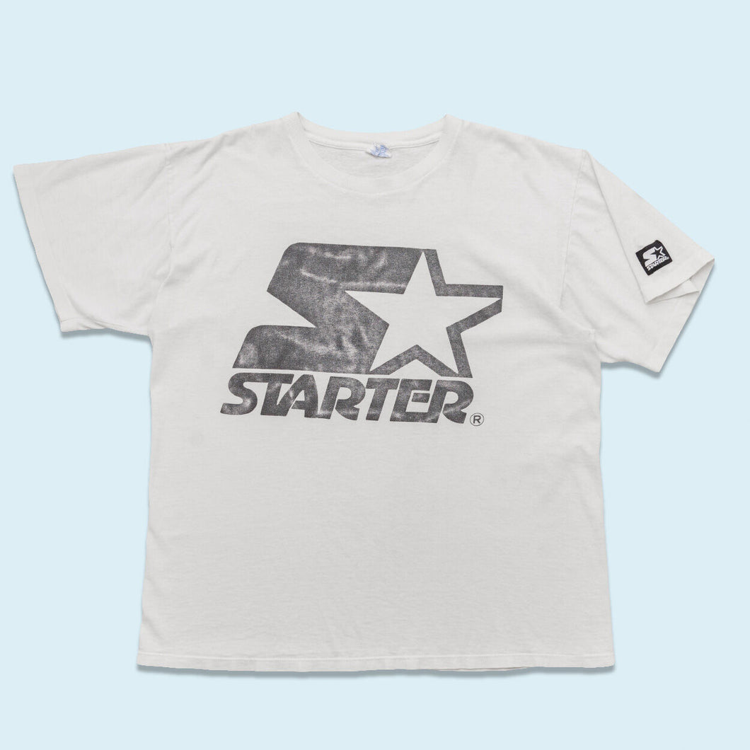 Starter T-Shirt 90er Single Stitch, weiß, L/XL