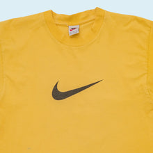 Lade das Bild in den Galerie-Viewer, Nike T-Shirt &quot;Swoosh&quot; 90er Made in Greece, gelb, L schmal
