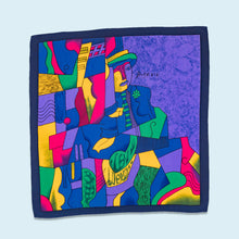 Lade das Bild in den Galerie-Viewer, Seidentuch &quot;Picasso&quot; 90er Seide, mehrfarbig
