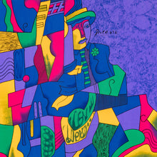 Lade das Bild in den Galerie-Viewer, Seidentuch &quot;Picasso&quot; 90er Seide, mehrfarbig
