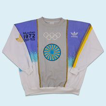 Lade das Bild in den Galerie-Viewer, Adidas Sweatshirt dünn &quot;München/Stockholm Olympia&quot; 80er, weiß, XL/XXL (tagged XL)
