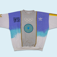Lade das Bild in den Galerie-Viewer, Adidas Sweatshirt dünn &quot;München/Stockholm Olympia&quot; 80er, weiß, XL/XXL (tagged XL)

