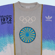 Lade das Bild in den Galerie-Viewer, Adidas Sweatshirt dünn &quot;München/Stockholm Olympia&quot; 80er, weiß, XL/XXL (tagged XL)
