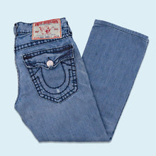 Lade das Bild in den Galerie-Viewer, True Religion Hose &quot;Low Waist Bootcut&quot; Y2K 00er Made in the USA, blau, 33/27
