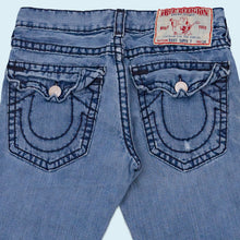Lade das Bild in den Galerie-Viewer, True Religion Hose &quot;Low Waist Bootcut&quot; Y2K 00er Made in the USA, blau, 33/27
