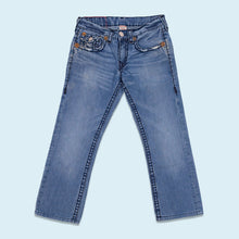 Lade das Bild in den Galerie-Viewer, True Religion Hose &quot;Low Waist Bootcut&quot; Y2K 00er Made in the USA, blau, 33/27

