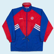 Lade das Bild in den Galerie-Viewer, Adidas Regenjacke &quot;FC Bayern München&quot; 90er, rot/blau, XL/XXL
