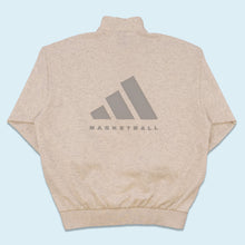 Lade das Bild in den Galerie-Viewer, Adidas Quarter Zip &quot;Basketball&quot; 2023, beige/grau, S/M breit
