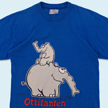 Lade das Bild in den Galerie-Viewer, Ottifanten T-Shirt &quot;Ottifanten&quot; 2000, blau, XS/S

