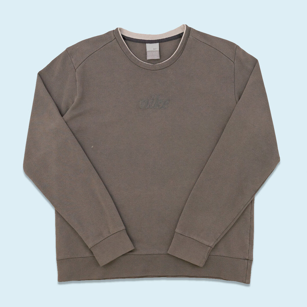 Nike Sweatshirt 2000er, grau, M