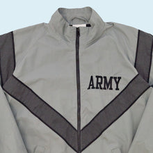 Lade das Bild in den Galerie-Viewer, Trainingsjacke Army &quot;Streifen reflektiert&quot; 90er, grau, XL breit
