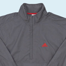 Lade das Bild in den Galerie-Viewer, Adidas Quarter Zip Trainingsjacke &quot;fleece lined&quot; 2002 grau, XL
