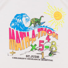 Lade das Bild in den Galerie-Viewer, Cal Cru T-Sjhirt &quot;Math-a-thon St. Jude Childrens research Hospital&quot; 90er single stitch Made in the USA, weiß, XL
