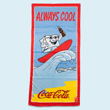 Lade das Bild in den Galerie-Viewer, Coca-Cola Handtuch 1994 Made in Peru DS NEU, blau
