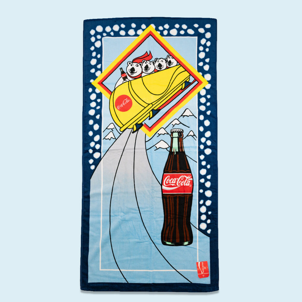 Coca-Cola Handtuch 1995 Made in Peru DS NEU, blau