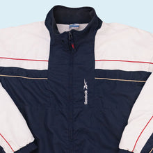 Lade das Bild in den Galerie-Viewer, Reebok Trainingsjacke 2000er, weiß/blau, XL/XXL

