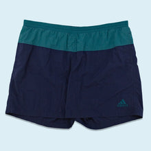 Lade das Bild in den Galerie-Viewer, Adidas Badehose 90er, blau, XXL
