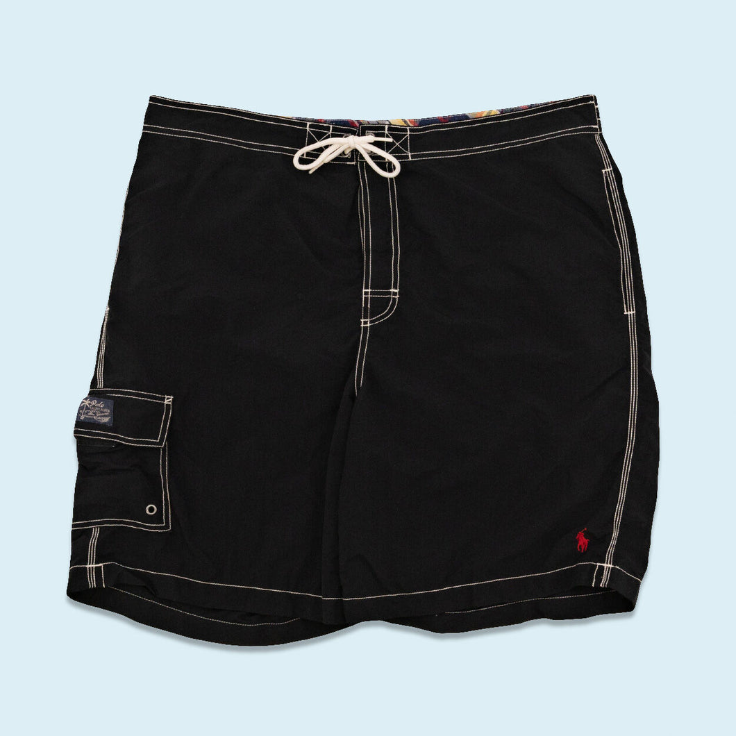Polo Ralph Lauren Badehose 90er, schwarz, XL