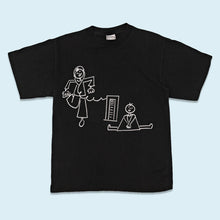 Lade das Bild in den Galerie-Viewer, M-Line T-Shirt &quot;Zeichnung&quot; 90er/00er, schwarz, L
