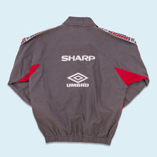 Lade das Bild in den Galerie-Viewer, Umbro Sweatshirt &quot;Manchester United V-Neck&quot; 90er Made in Hong Kong, grau, XS/S
